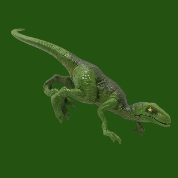 2018 Jurassic World Fallen Kingdom Mattel Pack Attack Dinosaur Green Velocirapto - Picture 4 of 6